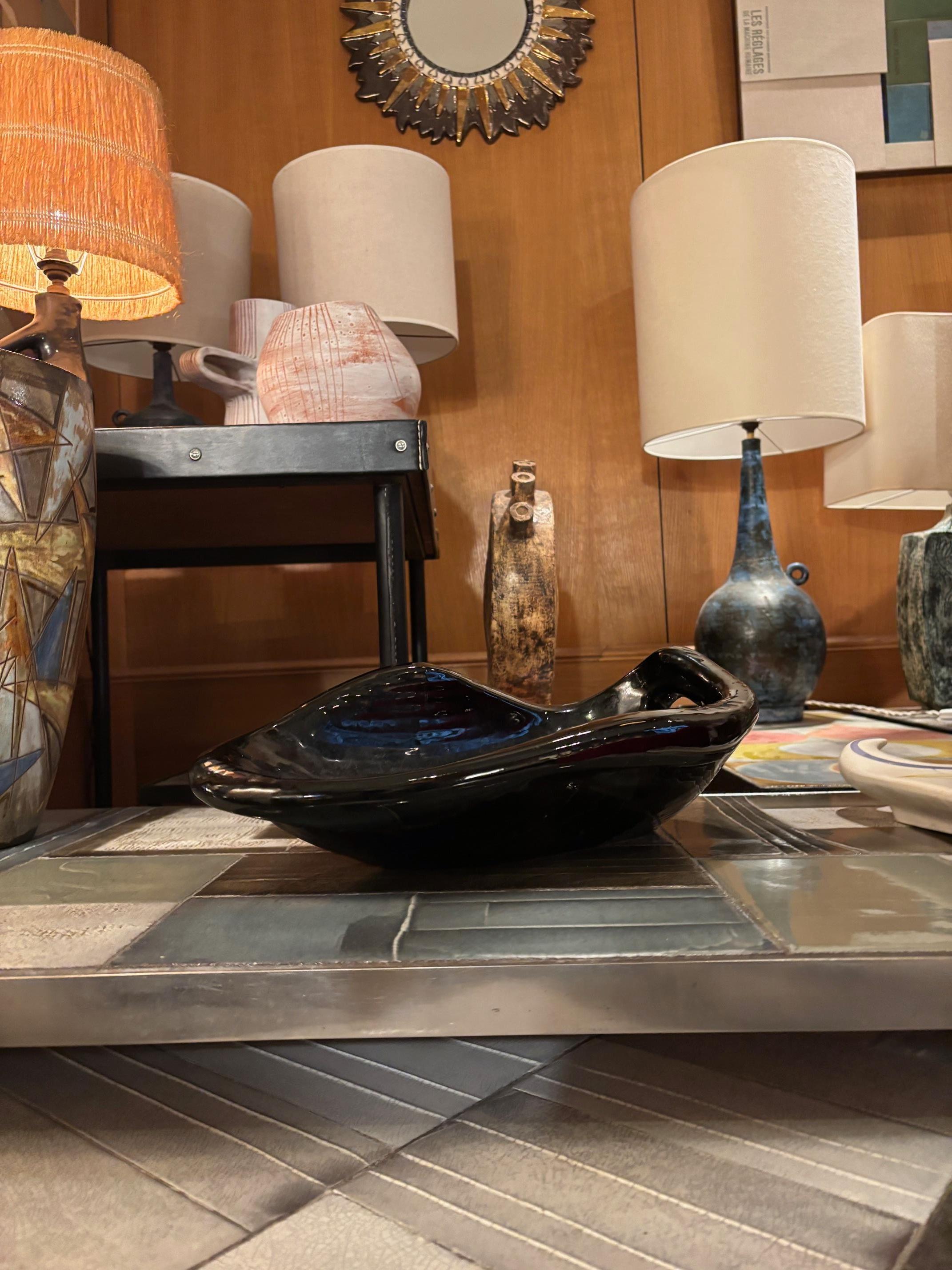 Ceramic vide-poche by Roger Capron, France, 1970's In Good Condition For Sale In Paris, FR