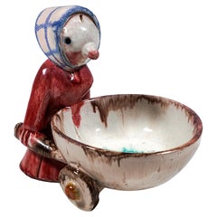 Videopoche in ceramica, Grottesca in una ciotola, Walter Bosse, Austria 1924-1936