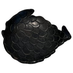 Videopoche in ceramica raffigurante un pesce. Lavoro francese. Circa 1970