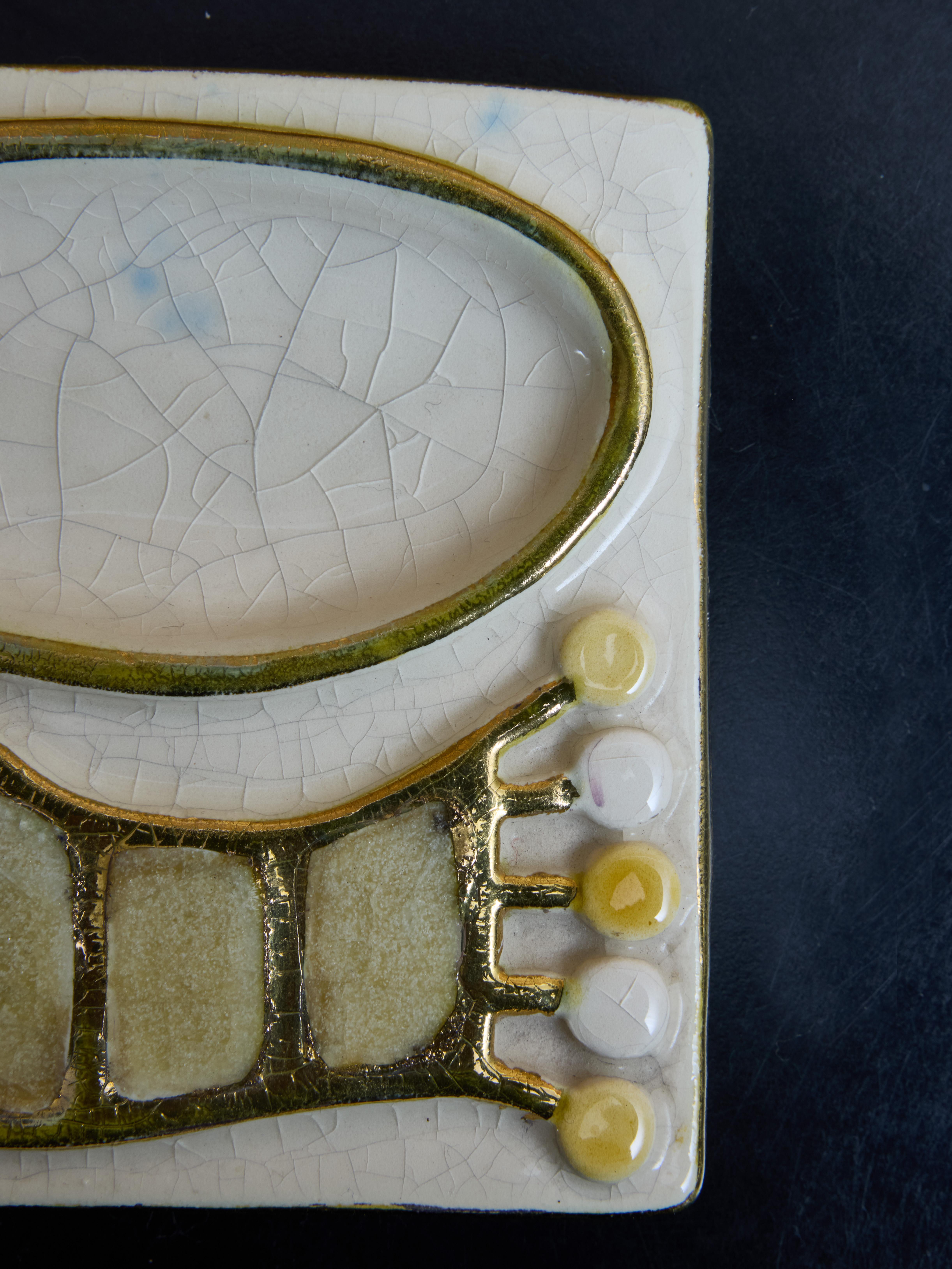 French Ceramic Vide-Poche Tray by Mithé Espelt