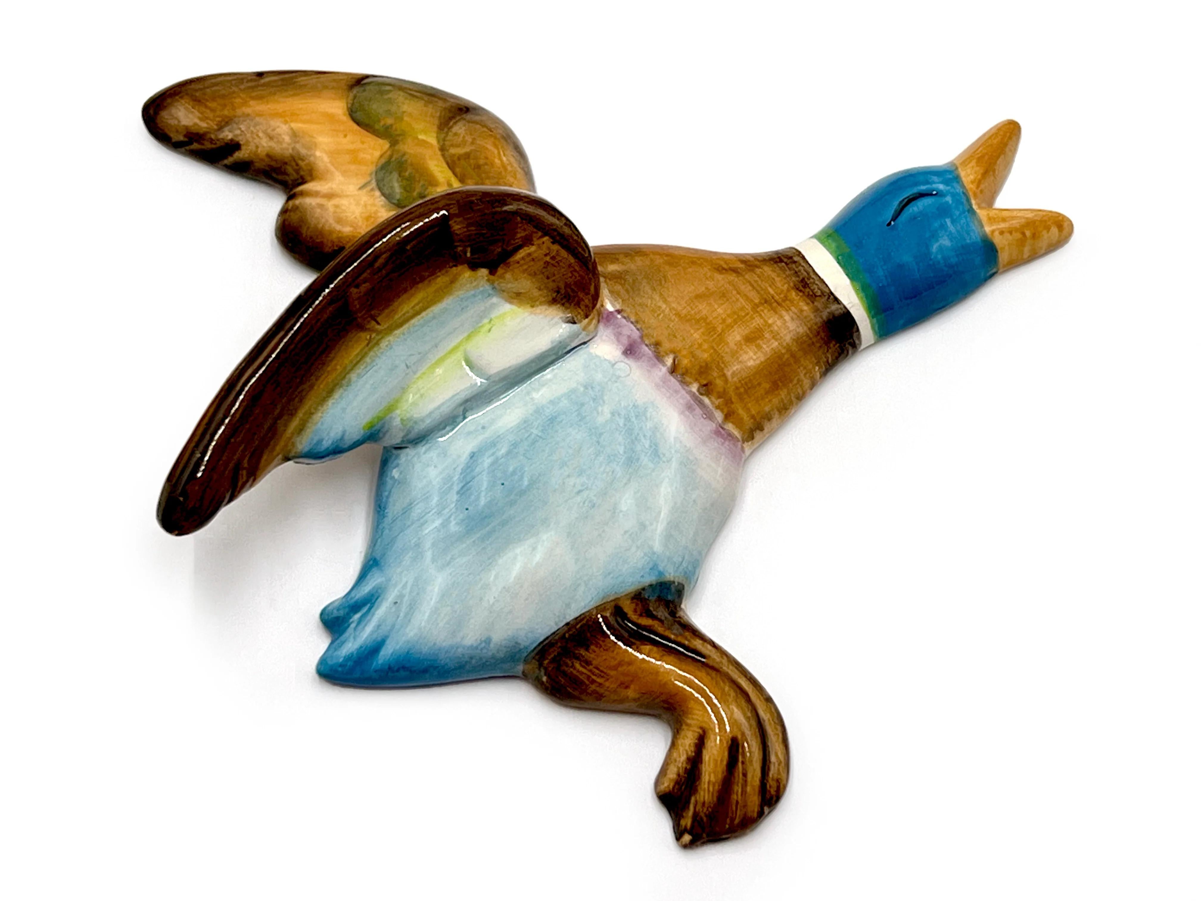 Mid-Century Modern Ceramic Vintage 1940s/50s Flying Ducks (Set x4) Made in England For Sale