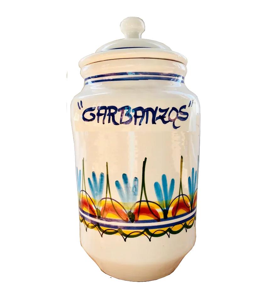 Other Kitchen Jars 6 Large Popular  Ceramic Vintage , Never Used. Blu and White , Spain For Sale