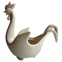 Jardinière en céramique vintage / MCM en forme de coq, vers les années 1970