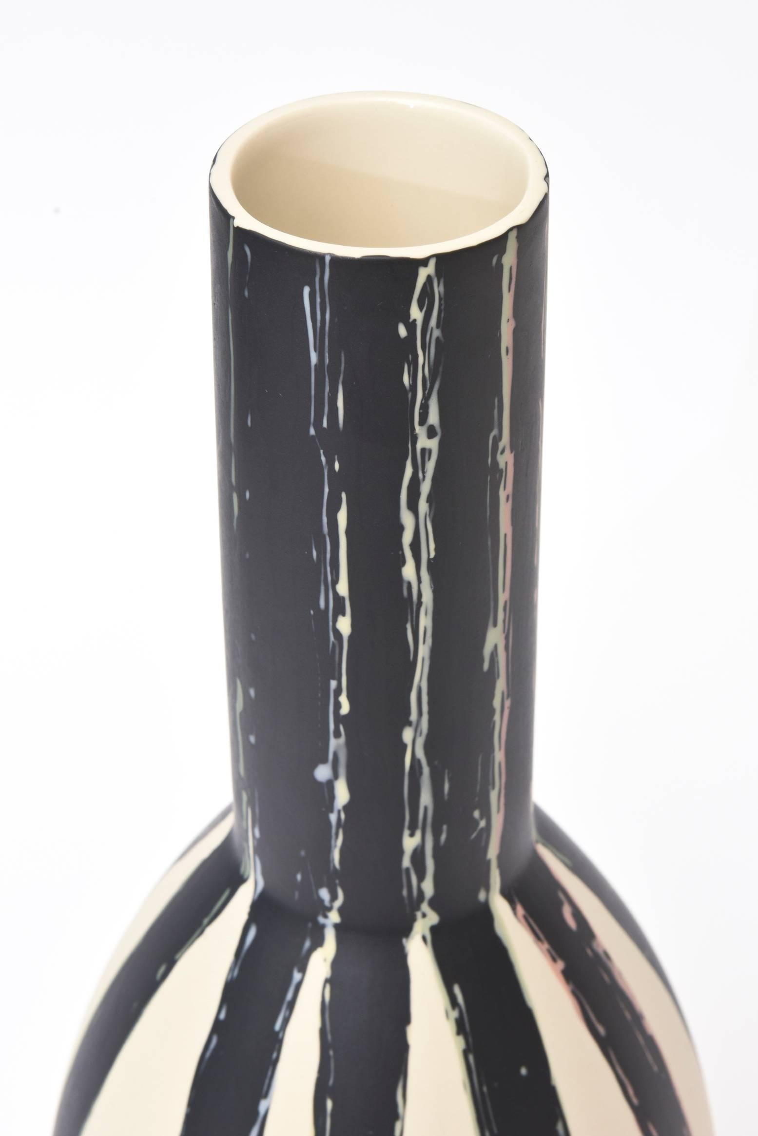 American Ceramic Vase or Vessel Hand-Painted