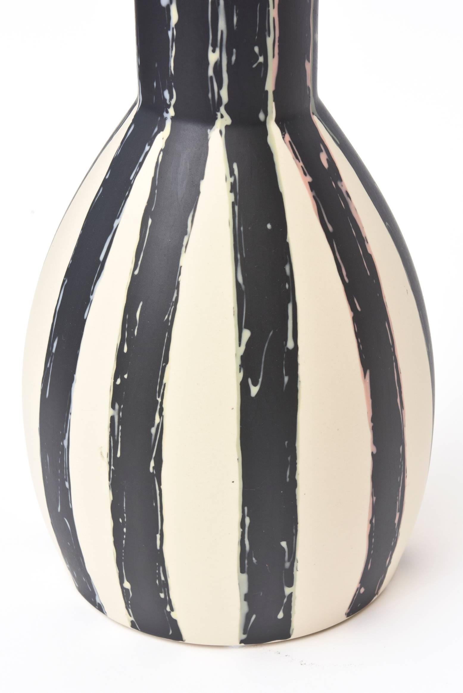 Mid-20th Century Ceramic Vase or Vessel Hand-Painted