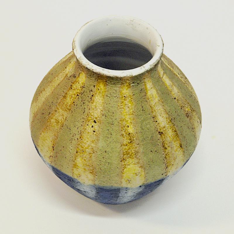 Batik Ceramic Vintage Vase Pikea by Mari Simmulson, Upsala-Ekeby, Sweden, 1960s