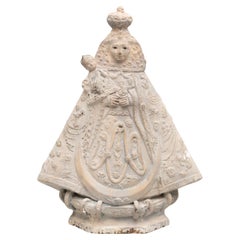 Ceramic Virgin Traditional Figure, circa 1950