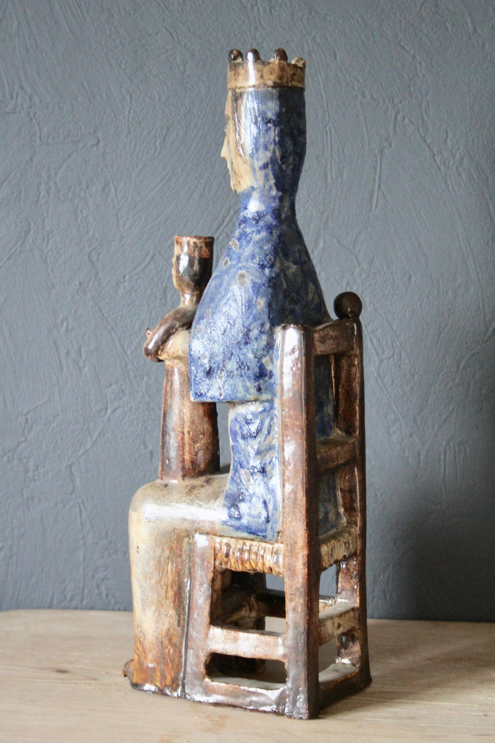 Ceramic Virgin with Child For Sale 5