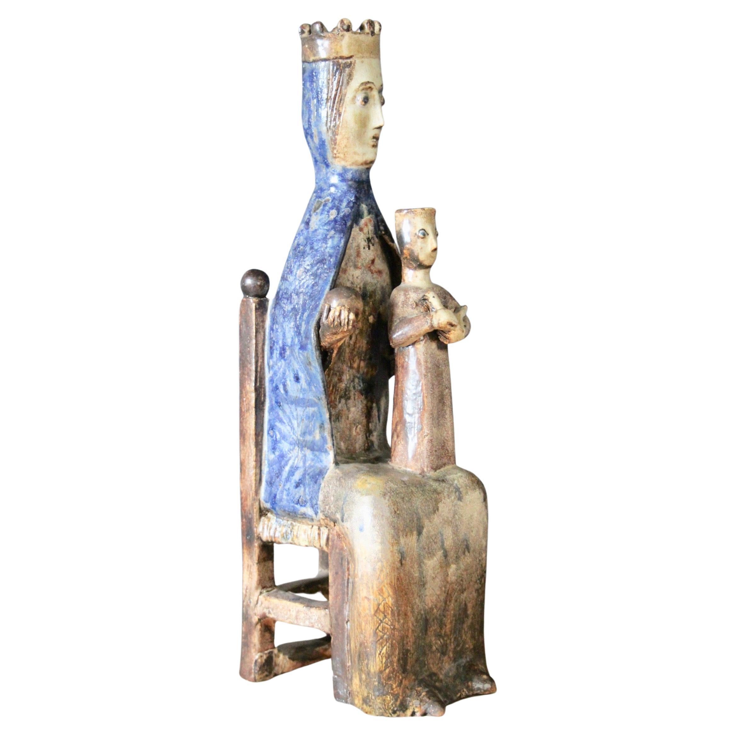 Ceramic Virgin with Child