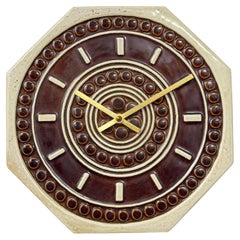 Ceramic Wall Clock by Britt-Louise Sundell for Gustavsberg