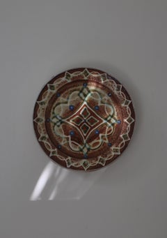 Keramik-Wanddekorschale, handgefertigt von „Kingo“, Dänemark, 1960er Jahre, Skandinavische Moderne