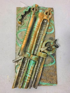 Abstract Brutalist Mid-Century Rectangular Ceramic Wall Plate