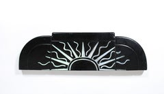 Console da parete in ceramica in stile Georges Jouve con motivo déco, Francia, anni '50