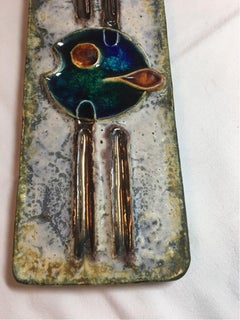Ceramic Wall Hanging Fish by Helmut Schaeffenacker of Ulm, Germany