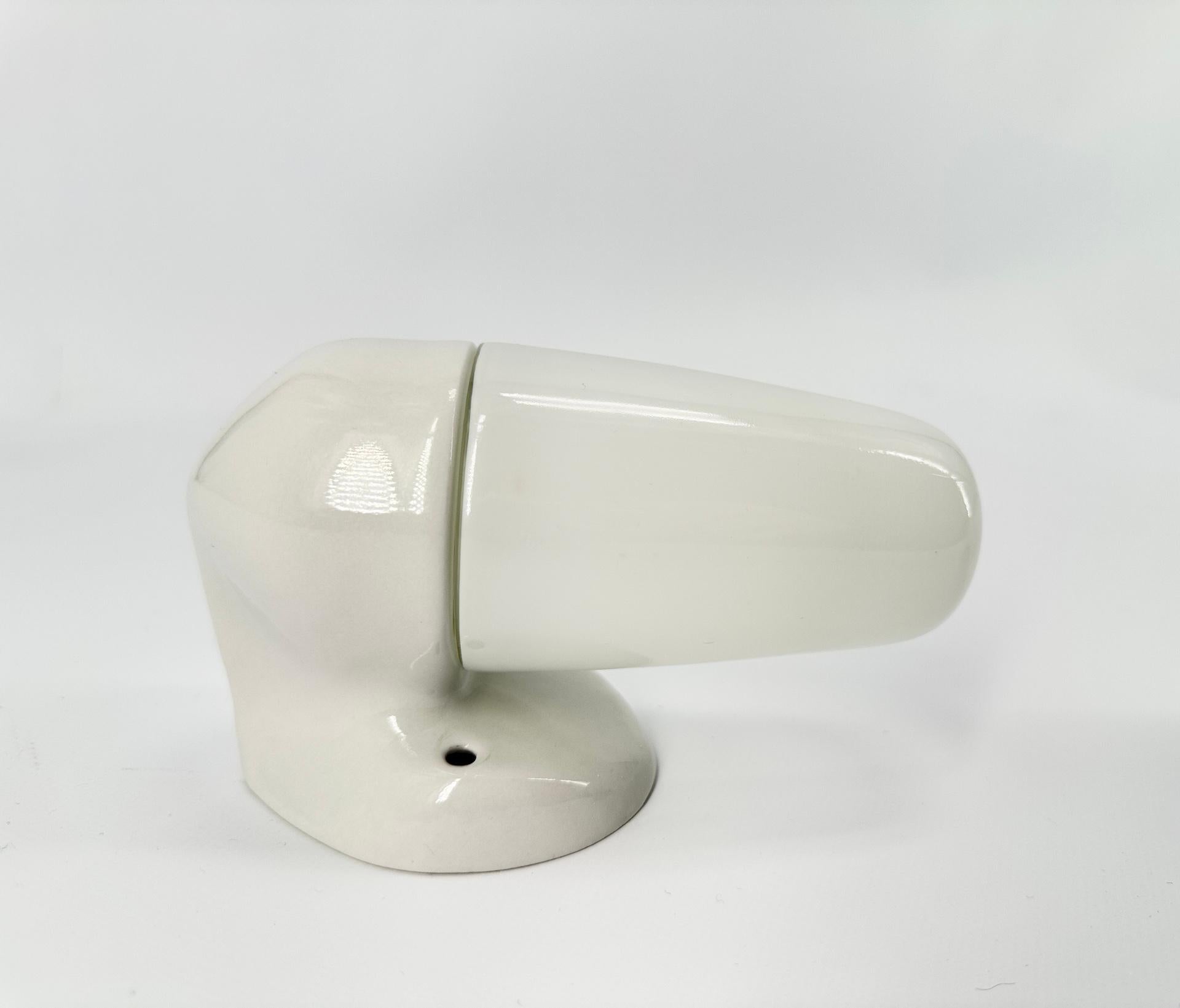 Ceramic Wall Lamp By Wilhelm Wagenfeld For Lindner 1950's Three in Stock For Sale 7