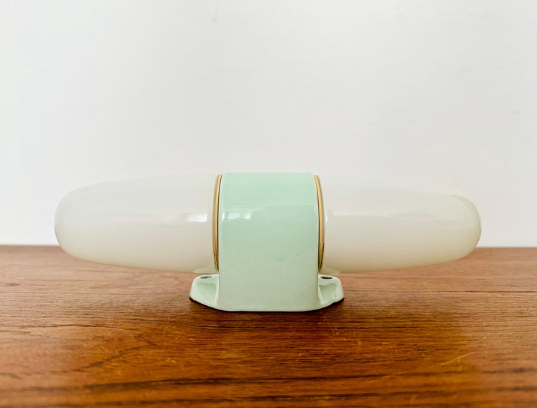 Ceramic Wall Lamp by Wilhelm Wagenfeld for Lindner For Sale