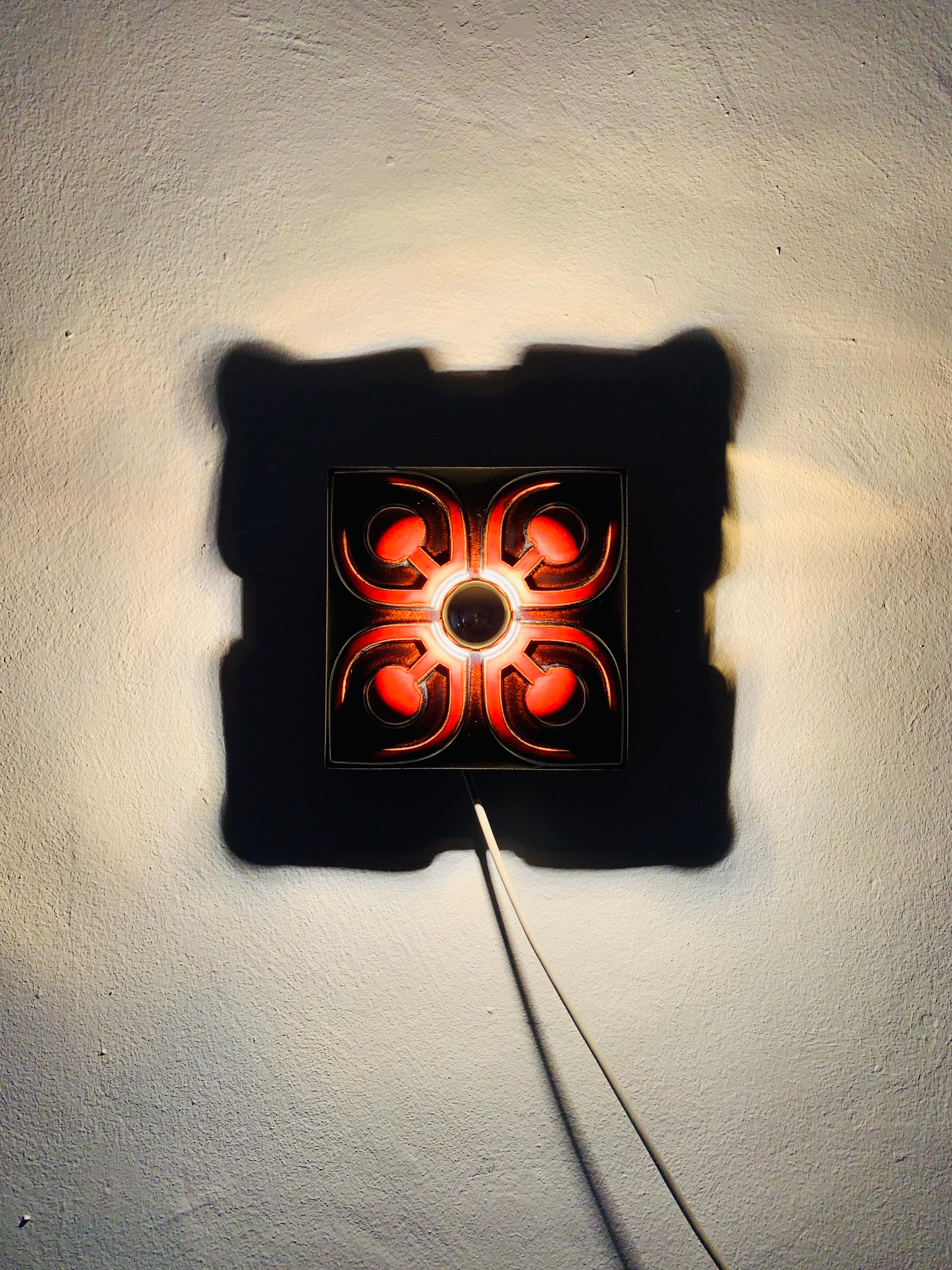 Mid-20th Century Ceramic Wall Lamp For Sale