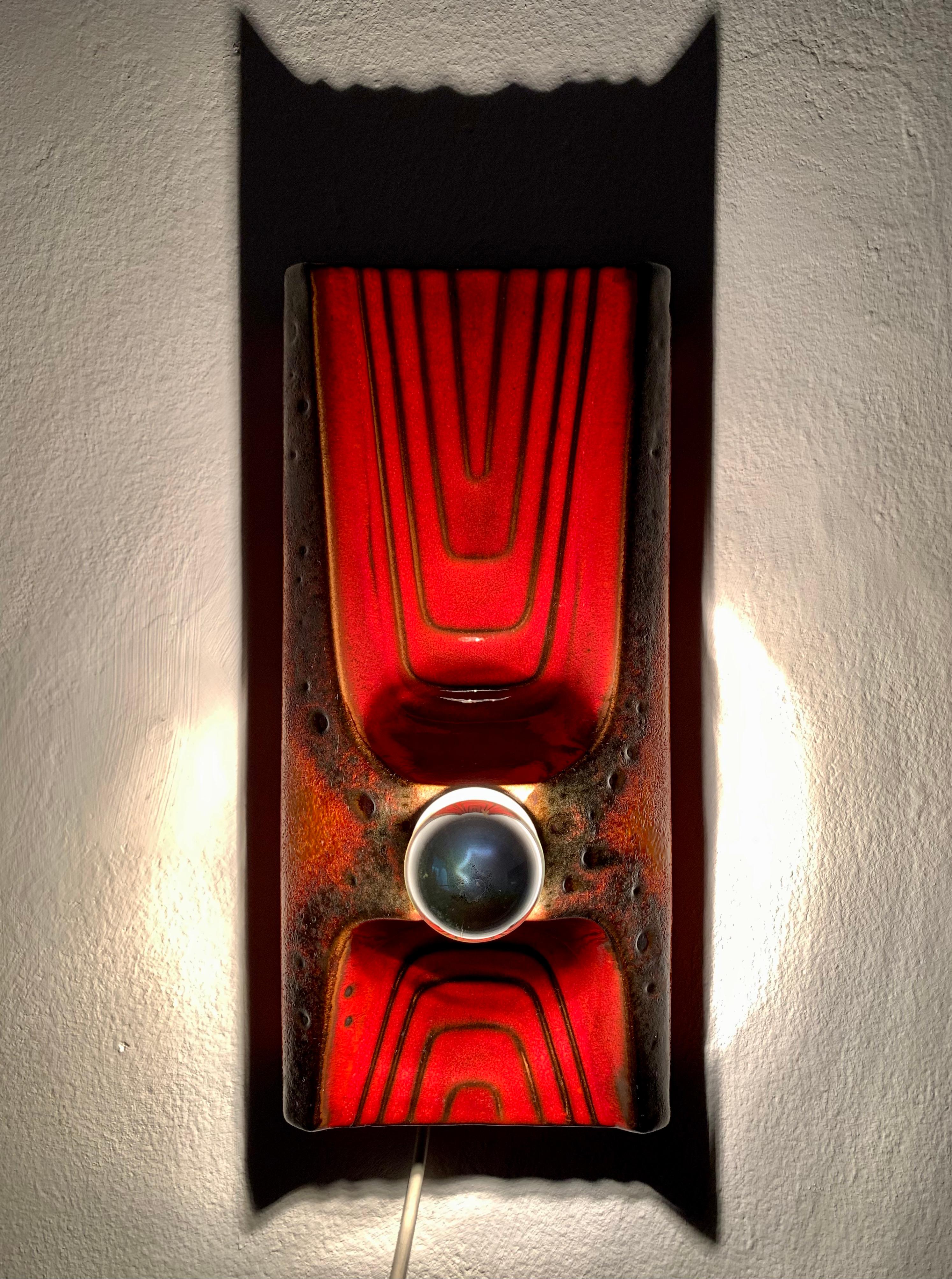 Ceramic Wall Lamp In Good Condition For Sale In München, DE