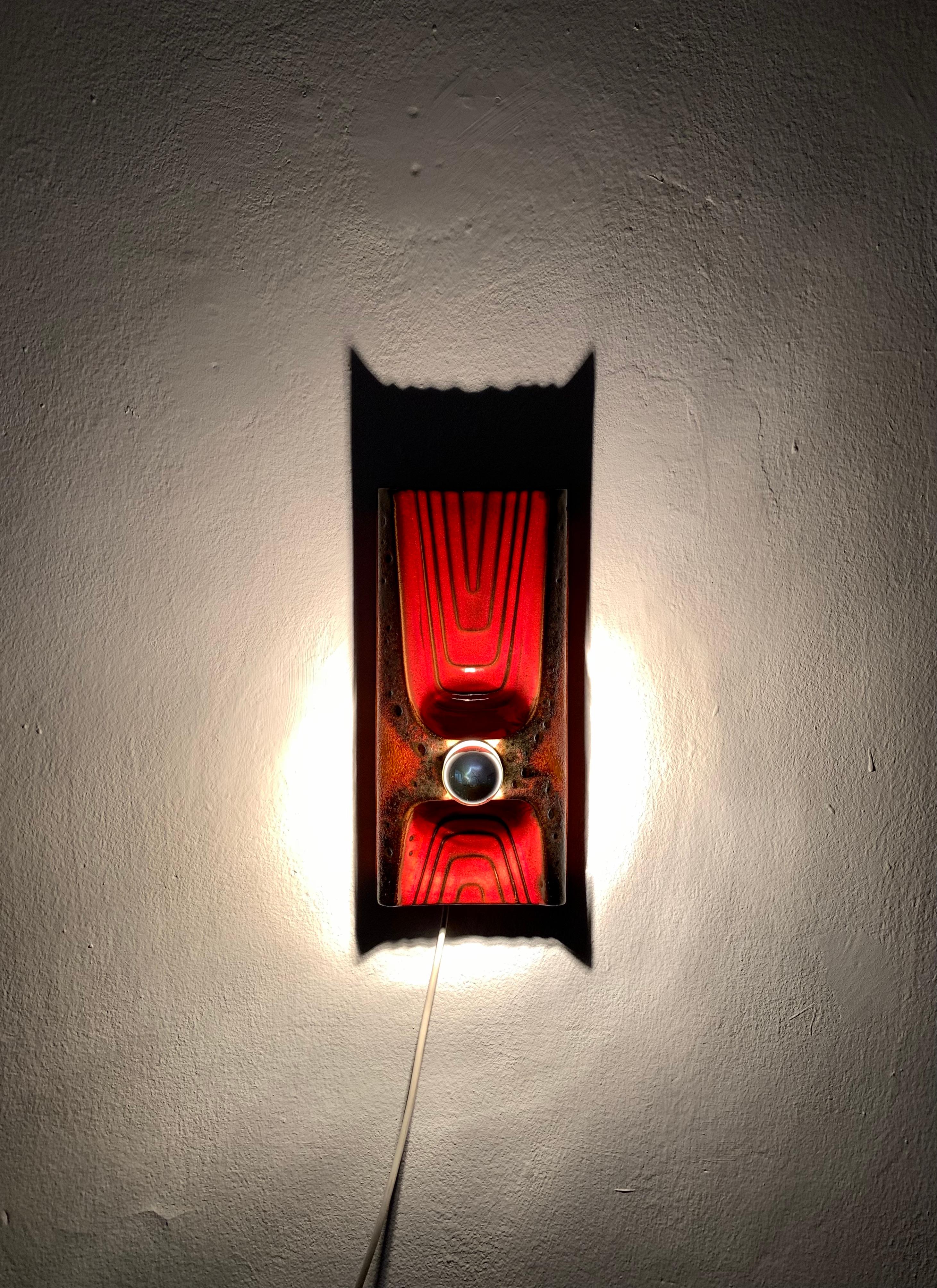 Mid-20th Century Ceramic Wall Lamp For Sale