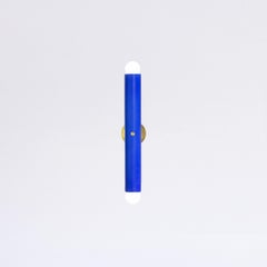 Keramik-Wandleuchte 'TRN' von Pani Jurek, Messing, Blau Kobalt