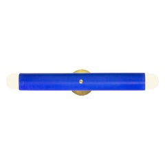 Lampada da parete in ceramica 'TRN' di Pani Jurek, Ottone, Blu Cobalto