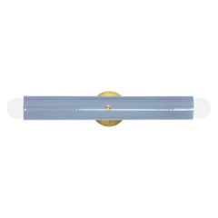 Keramik-Wandleuchte 'TRN' von Pani Jurek, Messing, Stahlblau