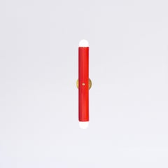 Ceramic Wall Lamp 'TRN' by Pani Jurek, Brass, Red