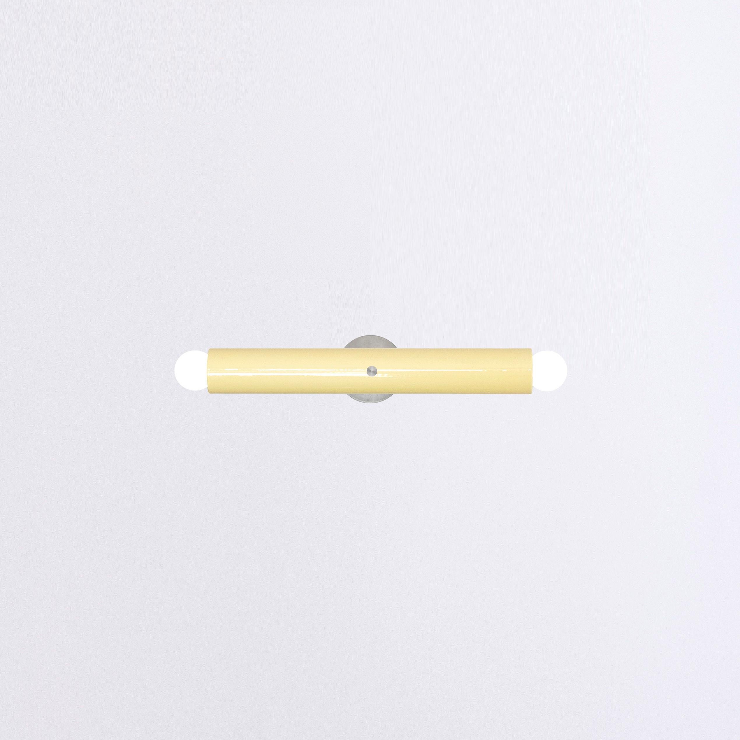 Ceramic Wall Lamp 'TRN' by Pani Jurek, Silver, Glossy Mellow Yellow (Polnisch) im Angebot