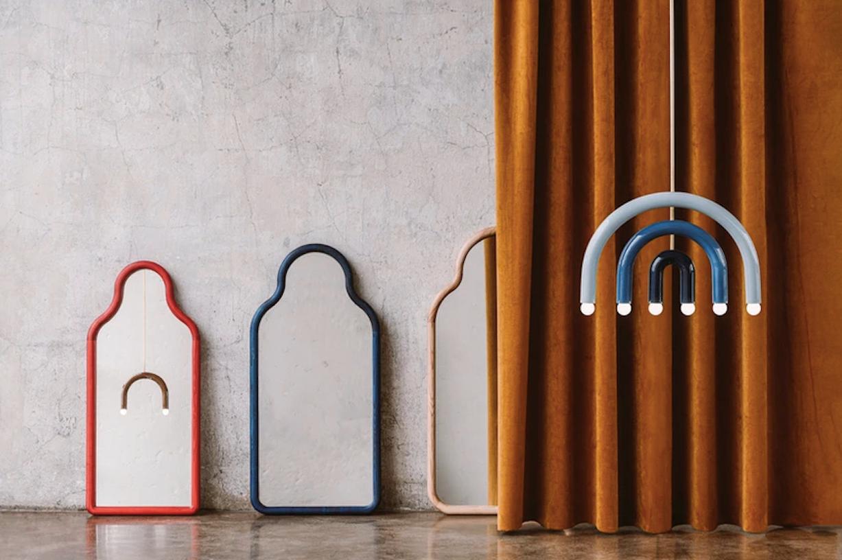 Ceramic Wall Lamp 'TRN' by Pani Jurek, Silver, Red im Angebot 6