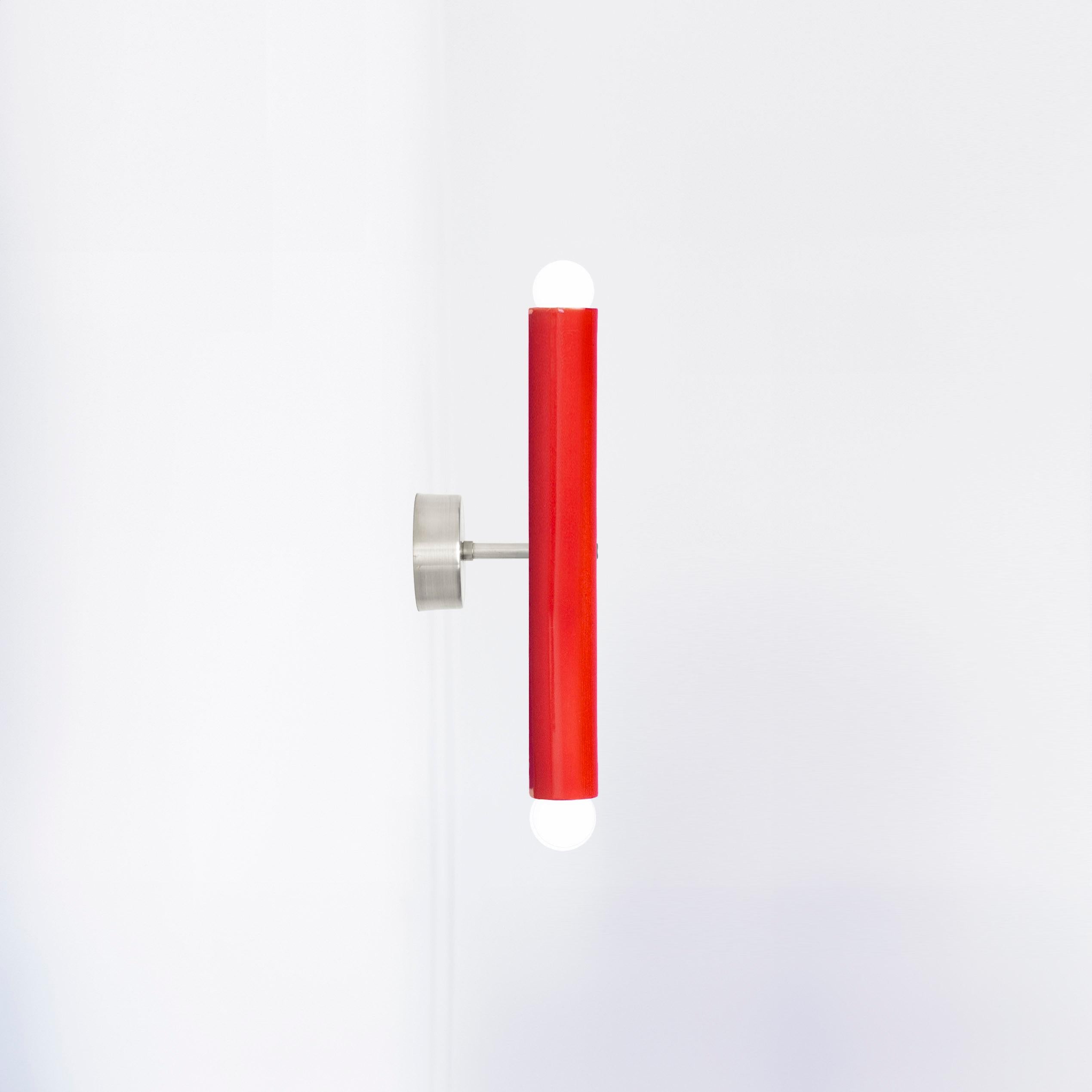 Ceramic Wall Lamp 'TRN' by Pani Jurek, Silver, Red (Polnisch) im Angebot
