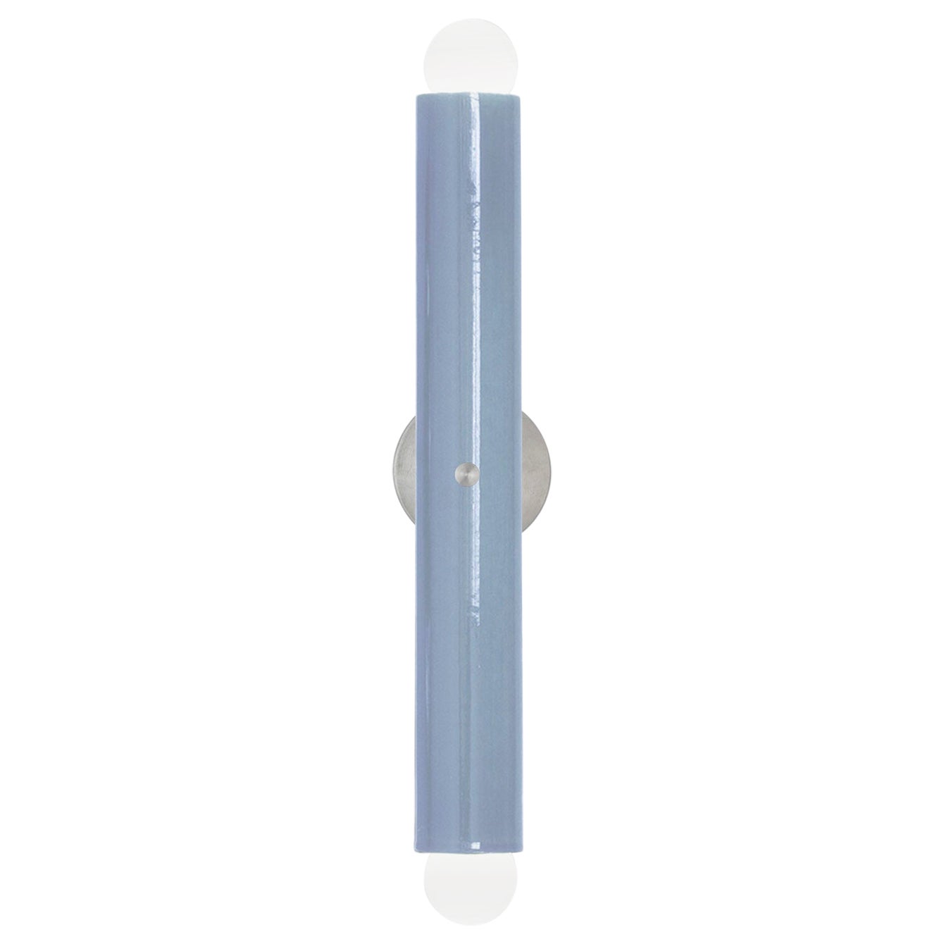 Lampe murale en céramique "TRN" par Pani Jurek, Silver, Steel Blue