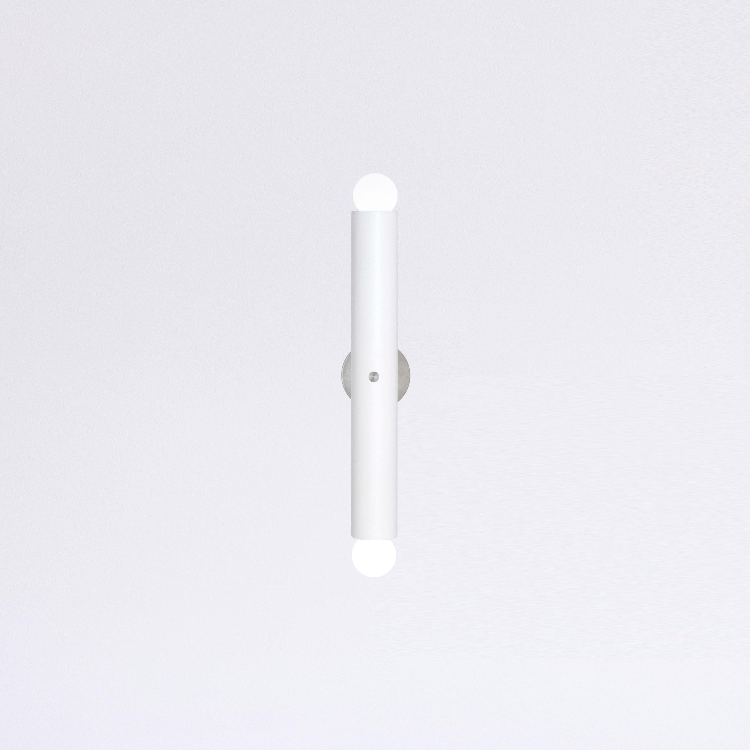 Organic Modern Ceramic Wall Lamp 'TRN' by Pani Jurek, Silver, White For Sale