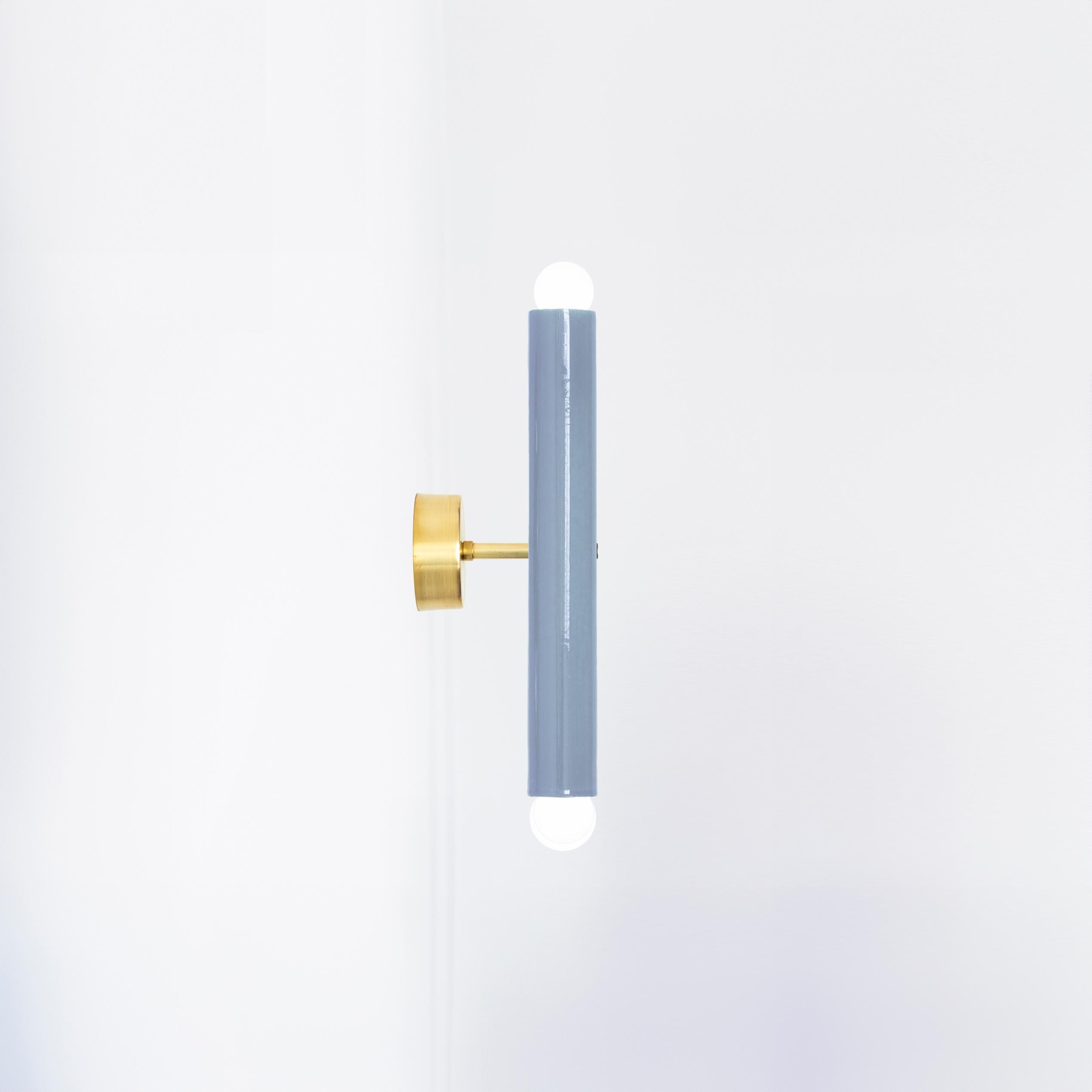 Polonais Lampe murale TRN de Pani Jurek, laiton, bleu acier en vente