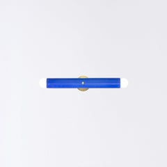 Ceramic Wall Lamp TRN Z1 cobalt brass by Pani Jurek