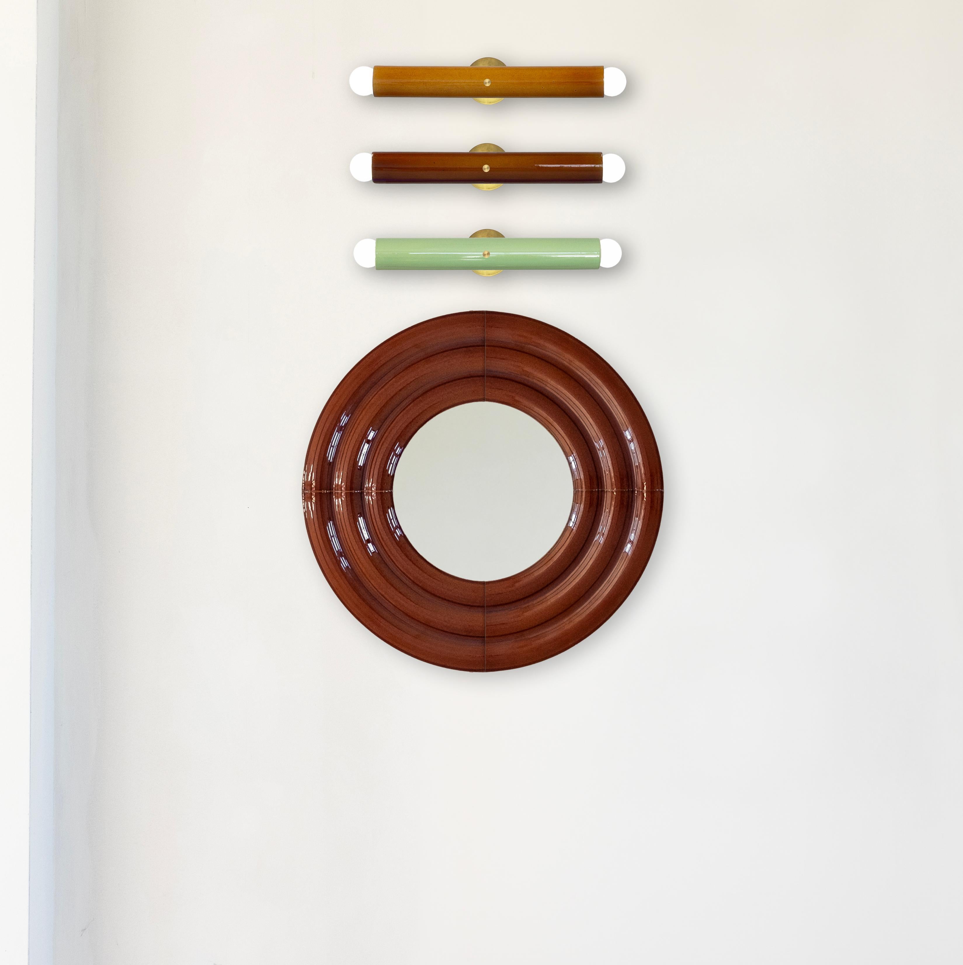 XXIe siècle et contemporain Ceramic Wall Lamp TRN Z1 MELLOW YELLOW silver finish by Pani Jurek en vente