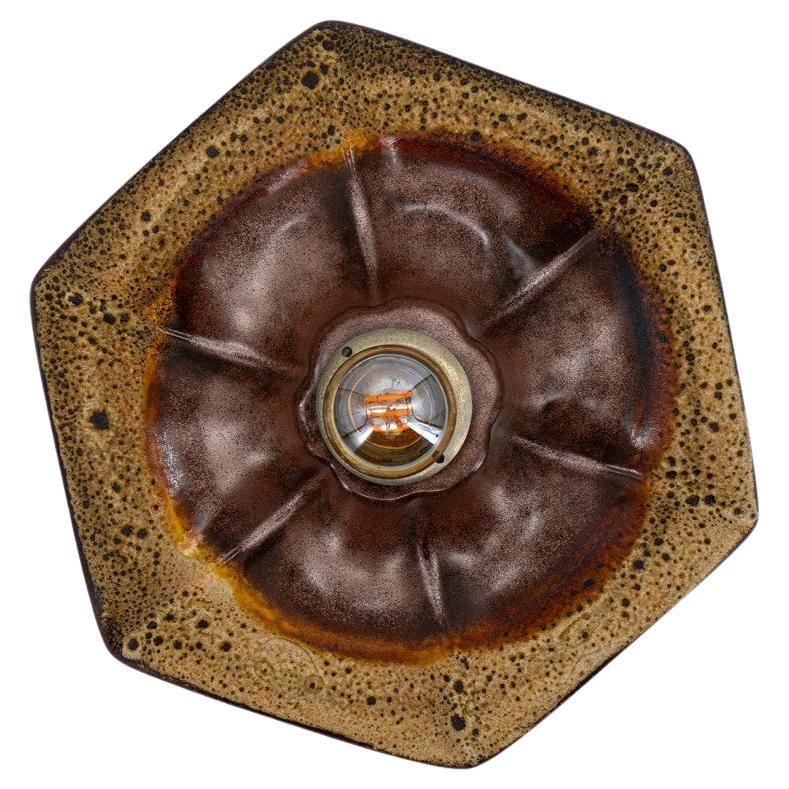 Aplique de cerámica de Pan Leuchten, Alemania, 1960