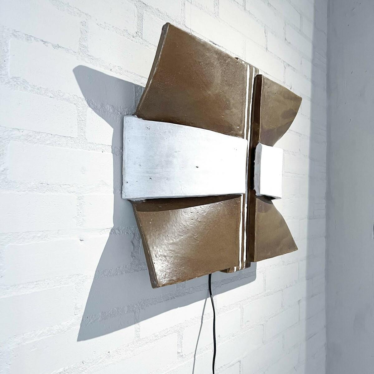 Ceramic Wall Light by Walburga Külz, circa 1975 In Good Condition For Sale In AMSTERDAM, NL