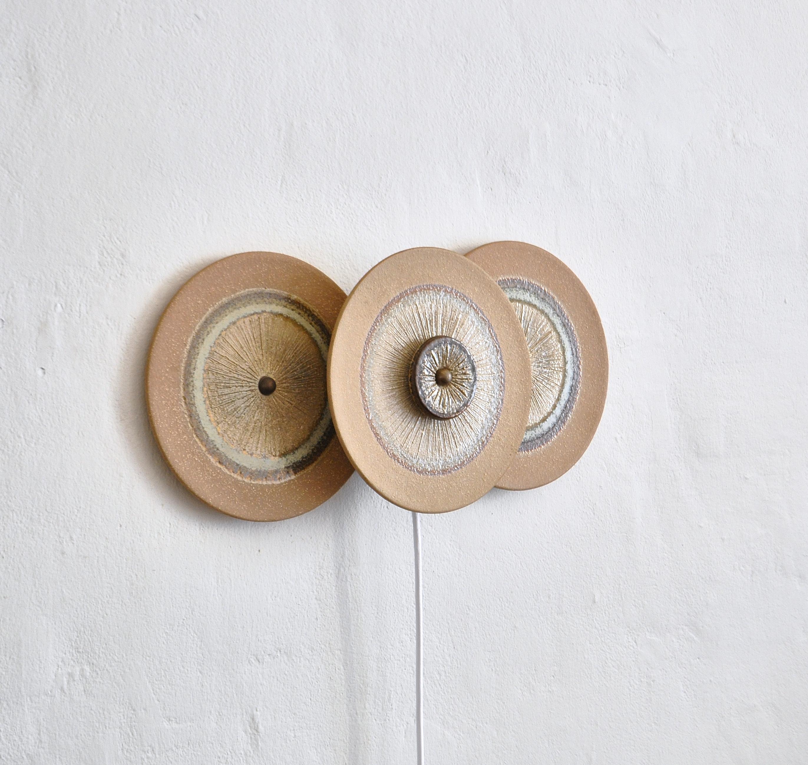 Ceramic Wall Light in Scandinavian Modern Style by Noomi Backhausen for Søholm In Good Condition In Odense, DK