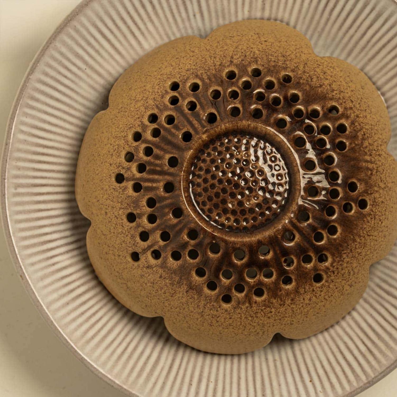 Vernissé Ceramic Wall Light in the style of Axella, Denmark 1970 en vente