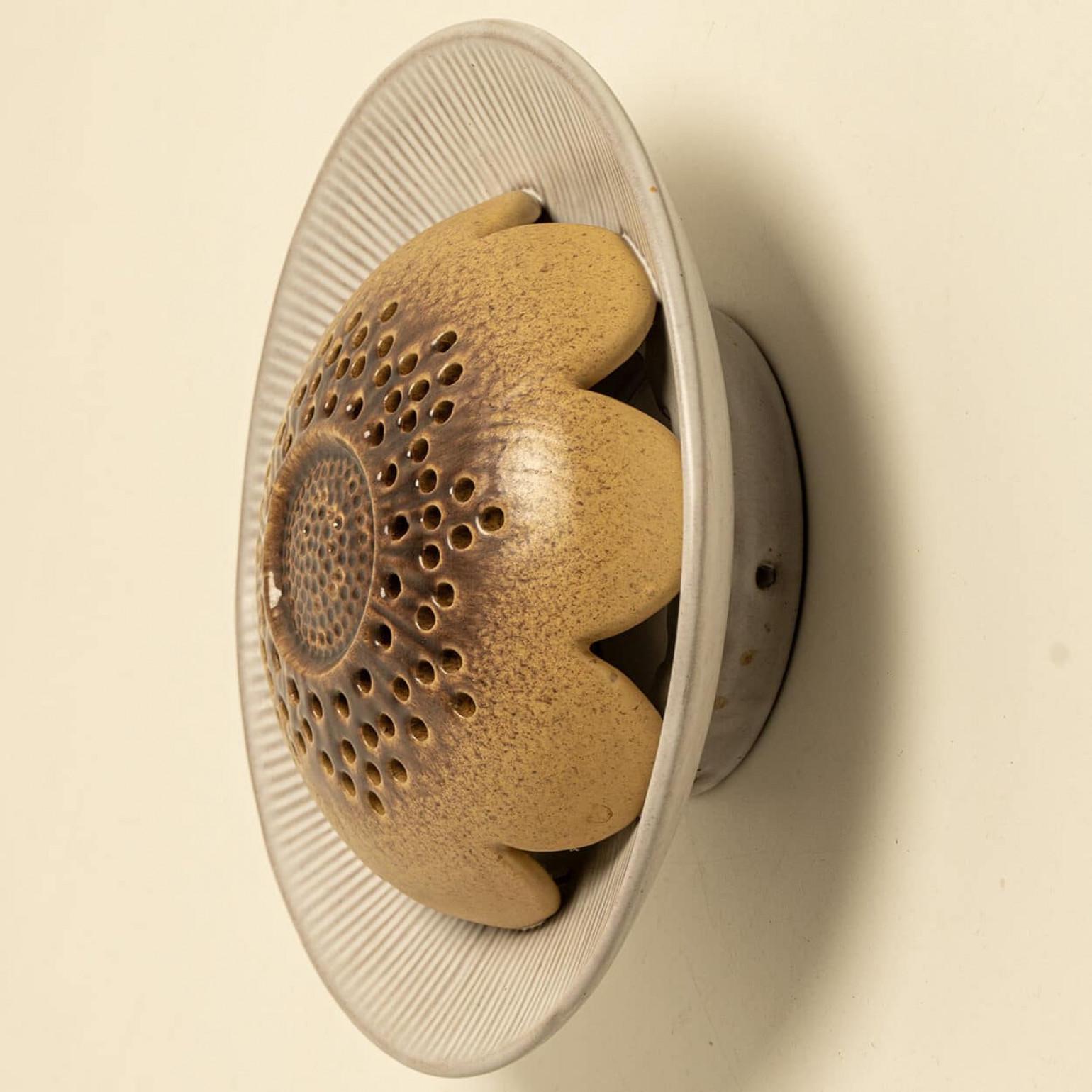 Ceramic Wall Light in the style of Axella, Denmark 1970 For Sale 2