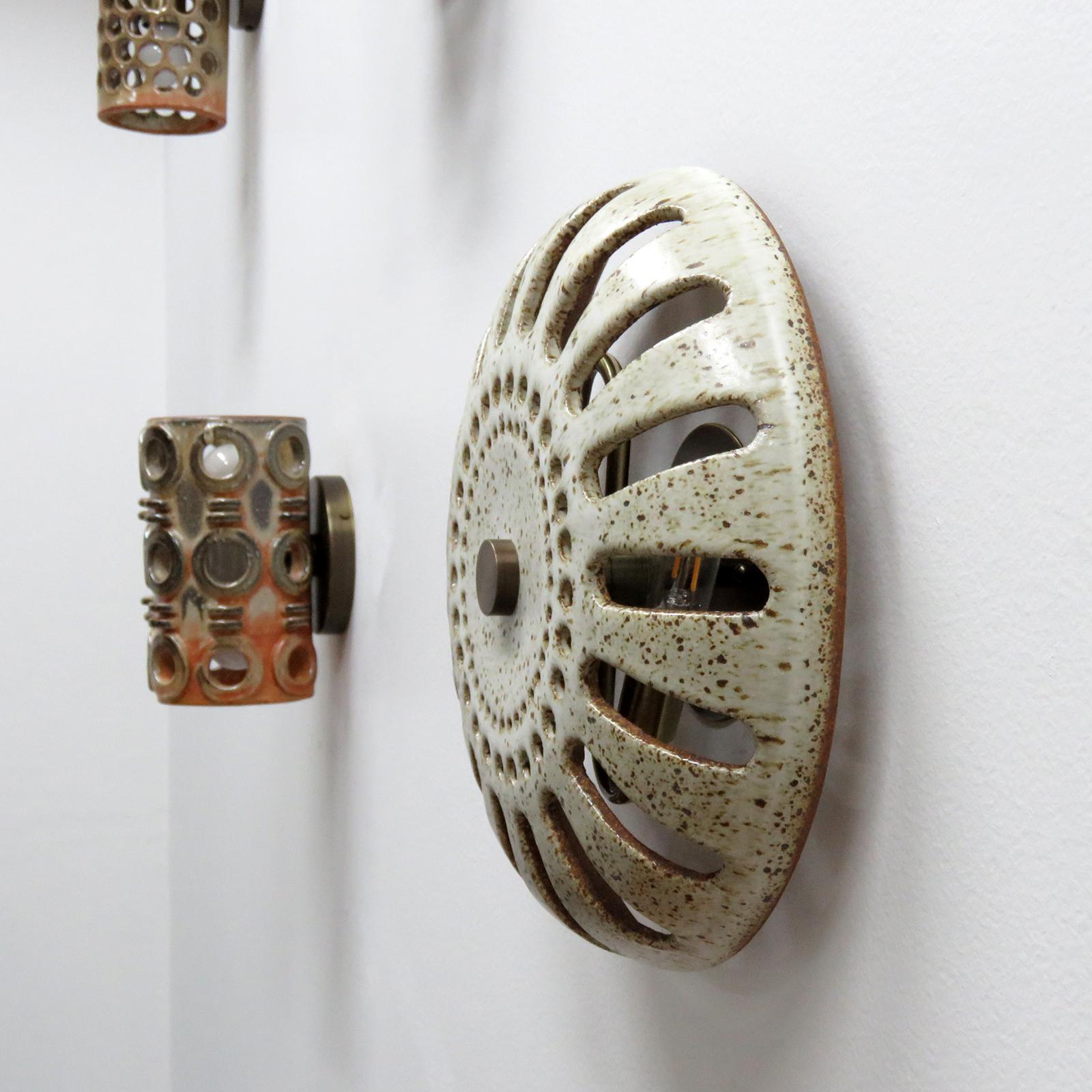 American Ceramic Wall Light No.48b by Heather Levine For Sale