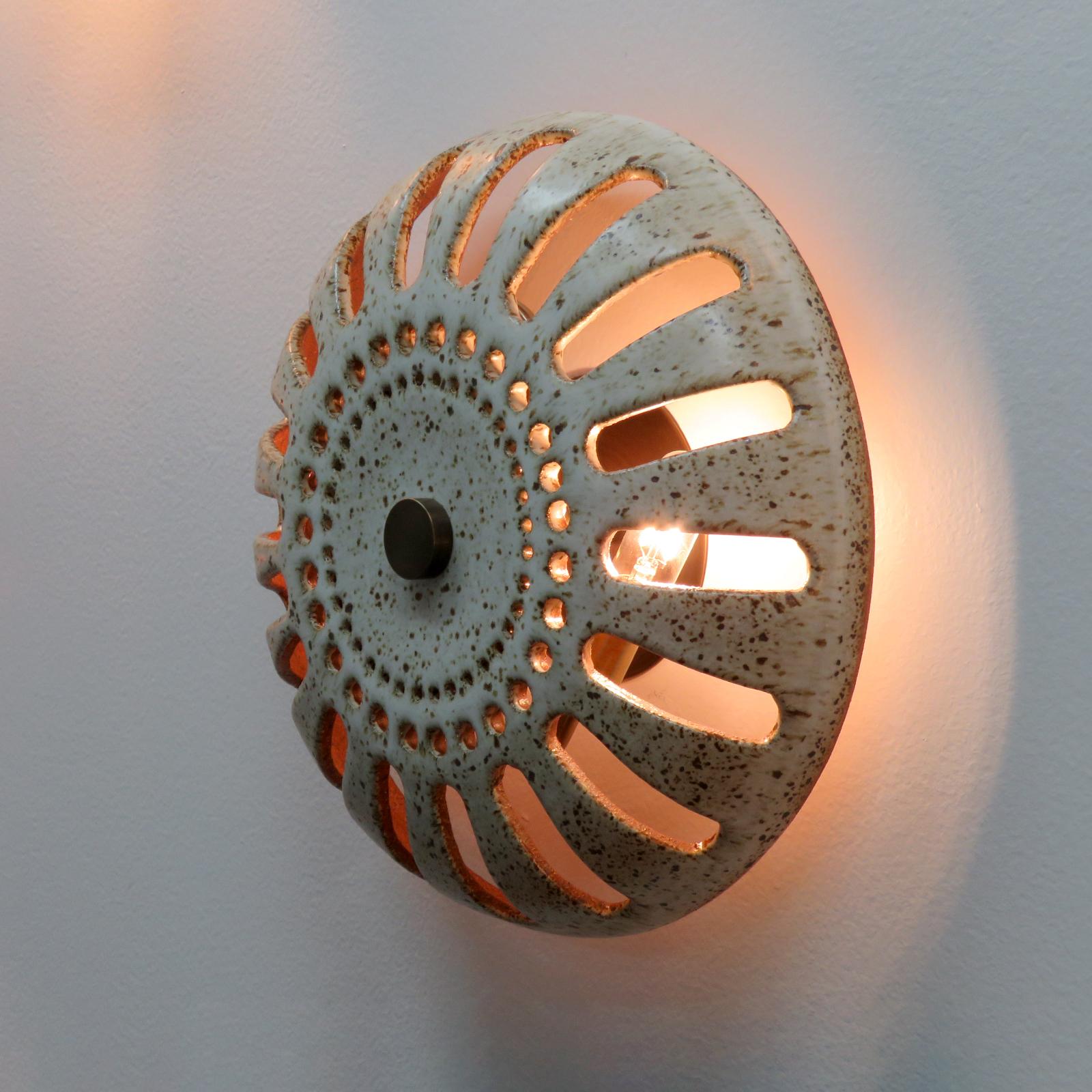Contemporary Ceramic Wall Light No.48b by Heather Levine For Sale