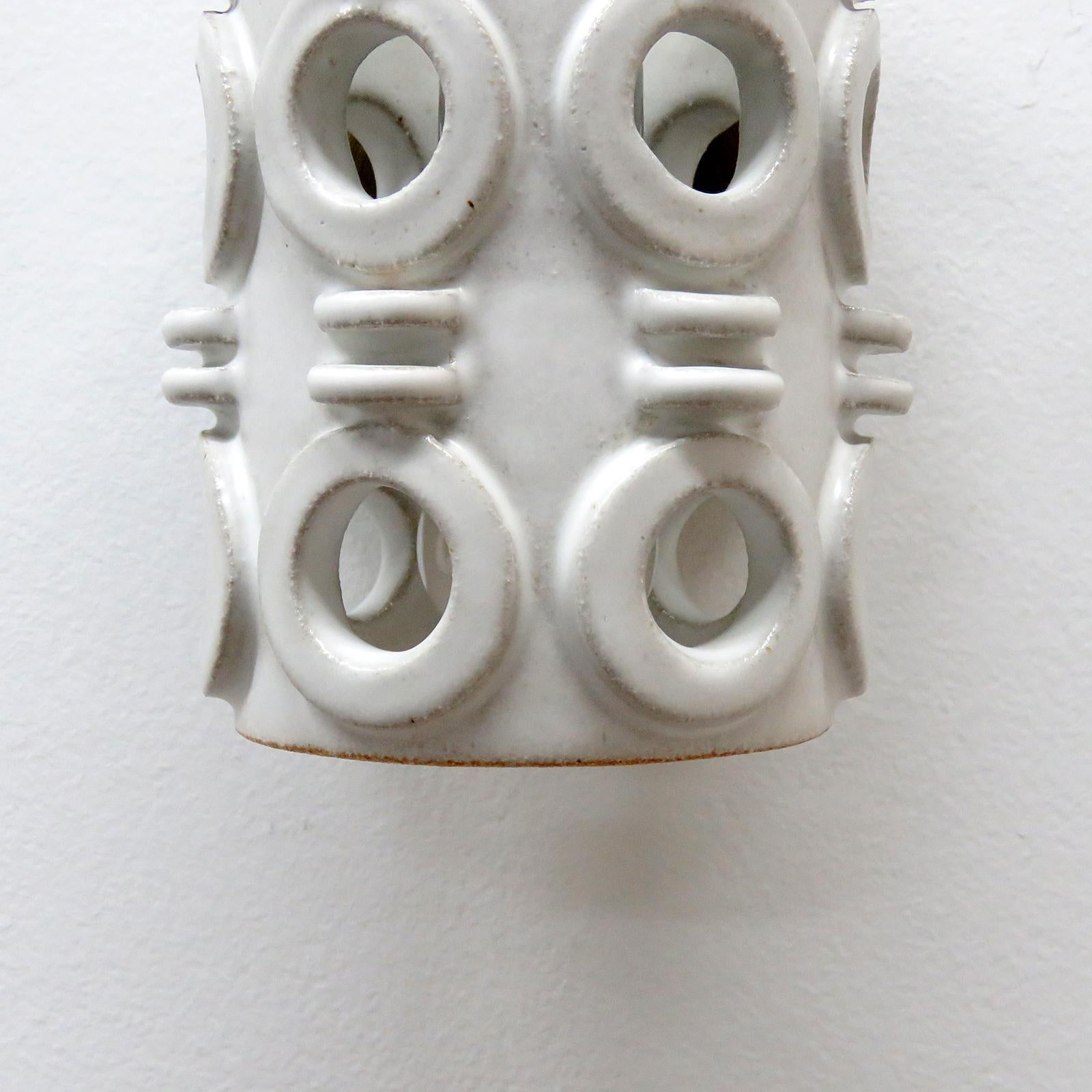 Ceramic Wall Light No.49 by Heather Levine In New Condition For Sale In Los Angeles, CA