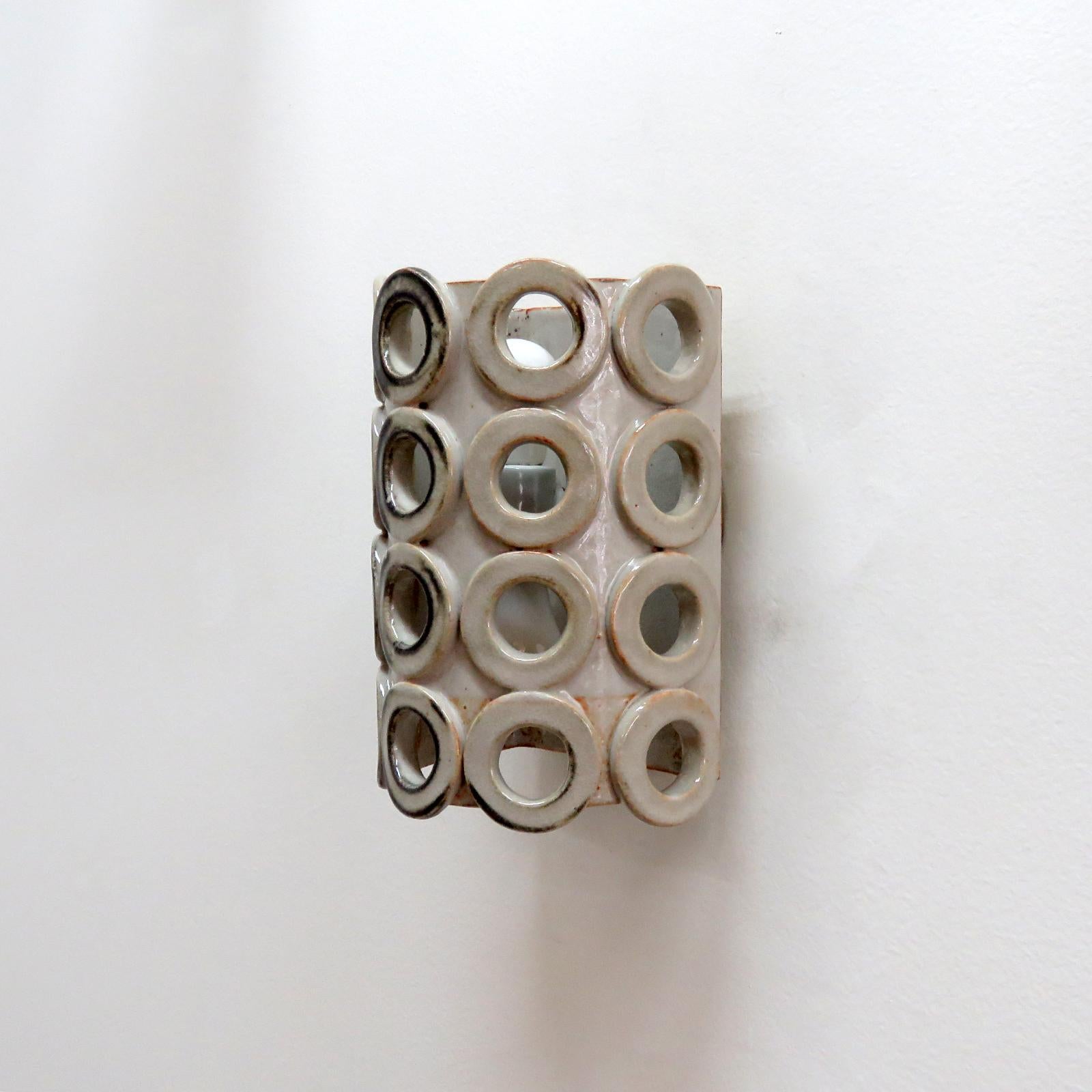 Organic Modern Ceramic Wall Light No.50 by Heather Levine For Sale