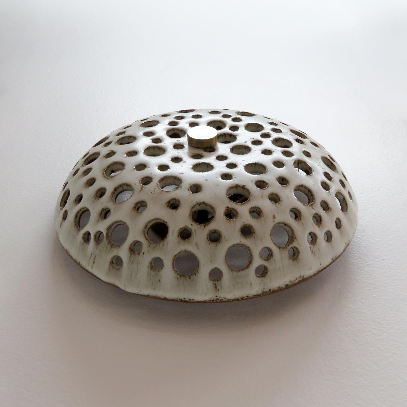 Patinated Ceramic Wall Light No.9 by Heather Levine For Sale