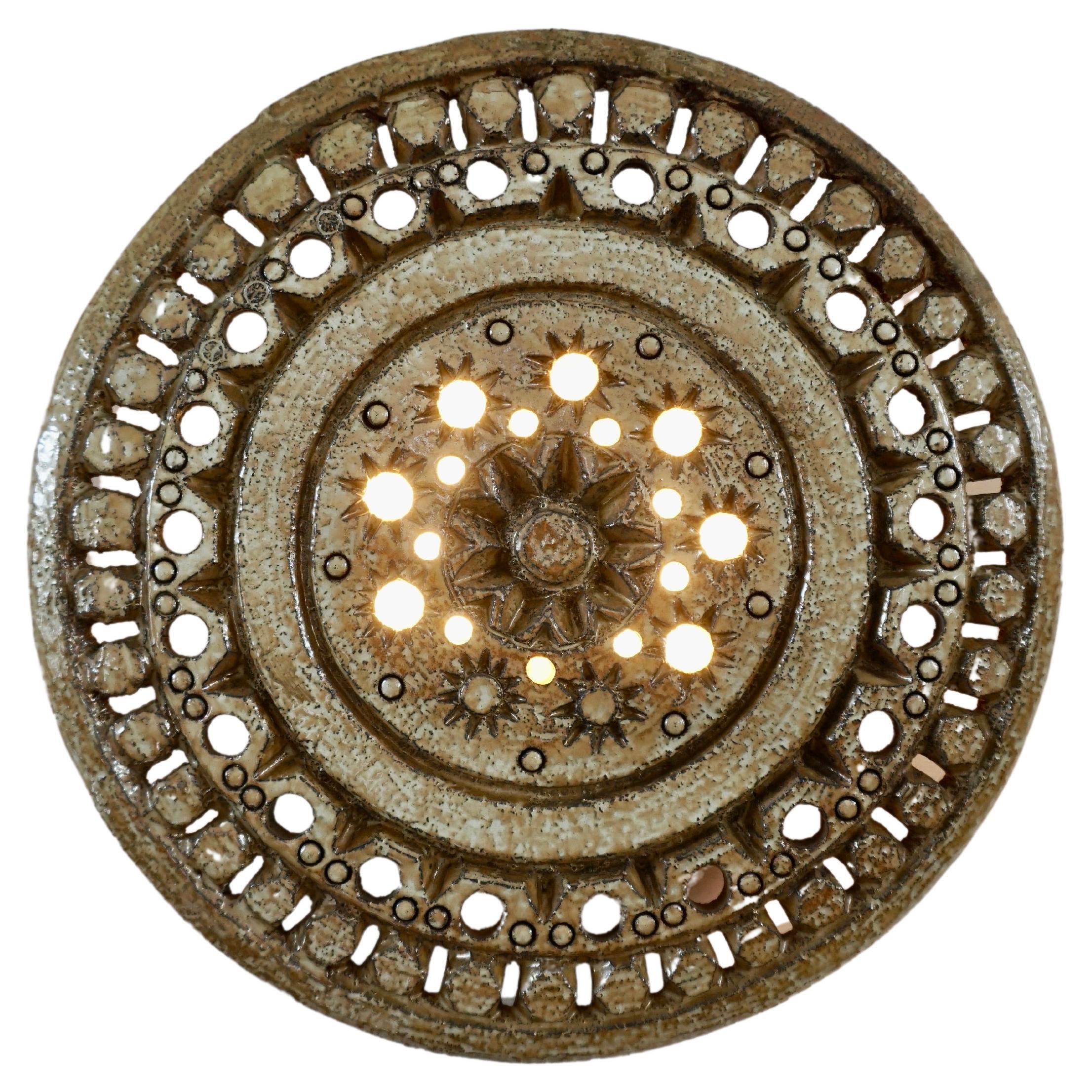 Ceramic Wall Light Sconce by Marius Bessone - Vallauris