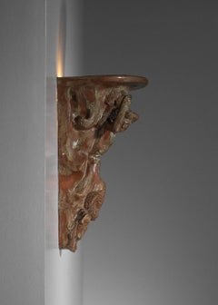 Ceramic wall light with mermaid decoration from the 60s