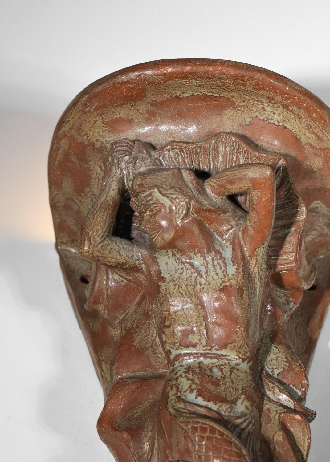 Aplique de cerámica con decoración de sirena de los años 60 en Bueno estado para la venta en Ternay, Auvergne-Rhône-Alpes