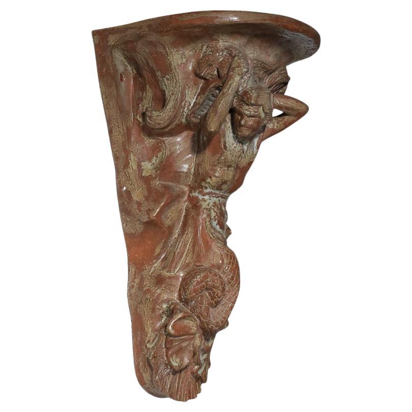 Aplique de cerámica con decoración de sirena de los años 60 en venta