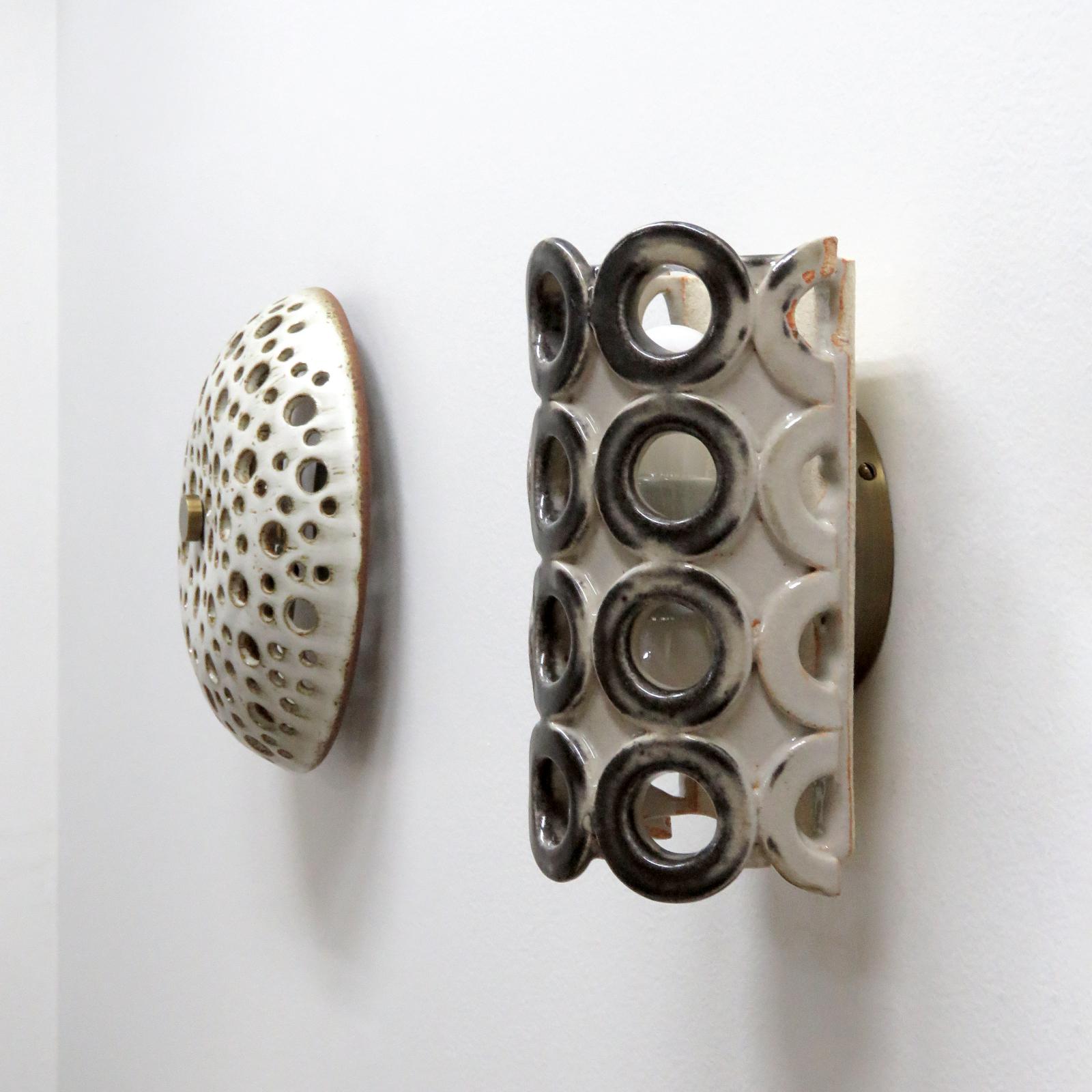 Patinated Ceramic Wall Lights No.50b by Heather Levine For Sale